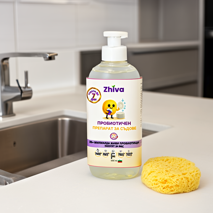 files/A_realistic_image_of_subject_1_standing_next_to_a_sink_with_a_sponge_with_the_bottle_appearing_smaller_exactly_as_in_the_provided_image_without_any_other_changes.png